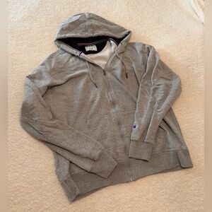 Champion Full Zip Hoodie Men’s XL Gray Powerblend